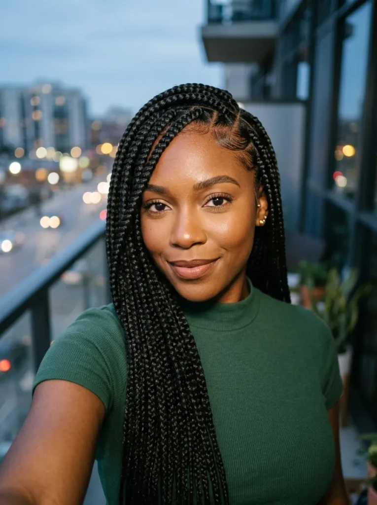 Side Part Braids