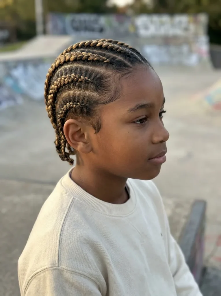 Side Part Cornrows