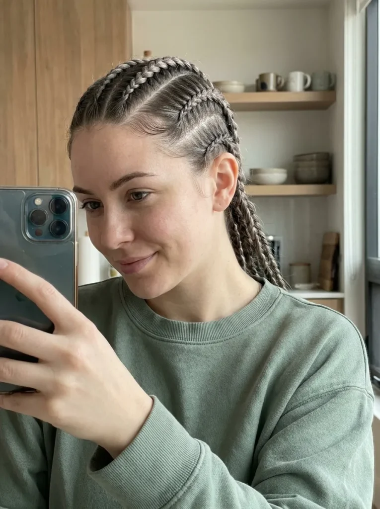 Side Part Cornrows