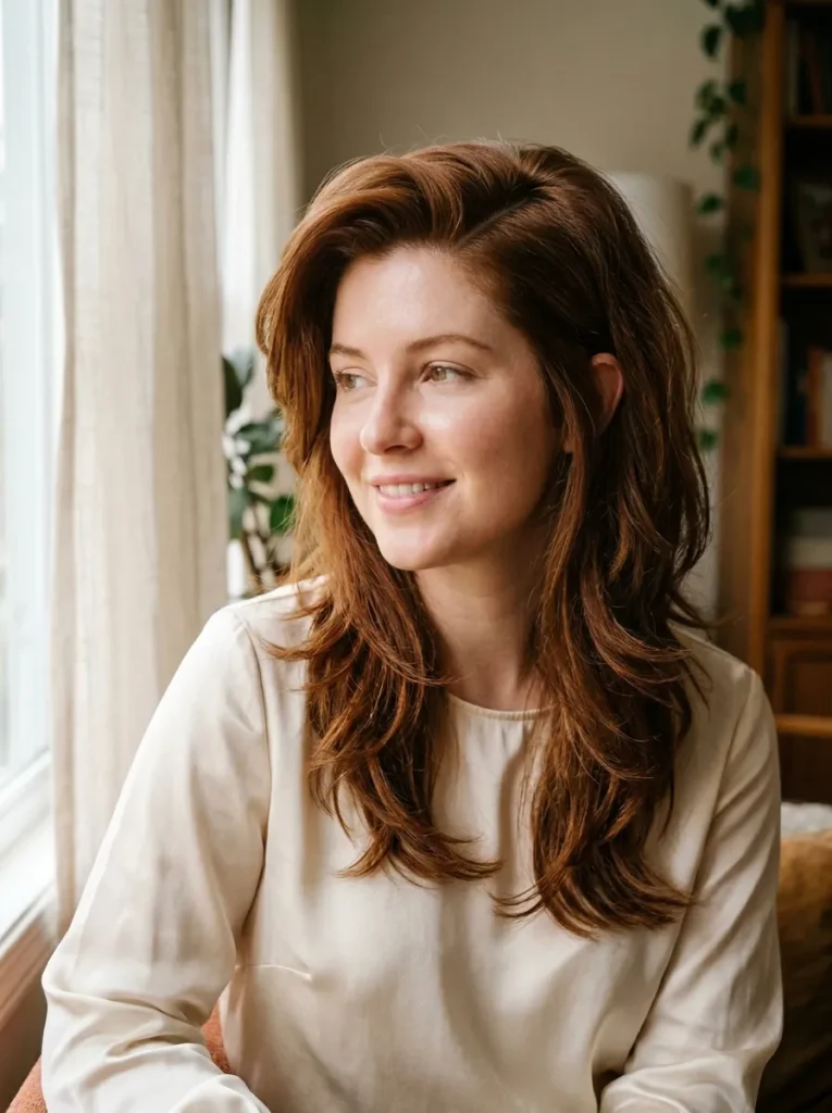 Side Part Layered Shag