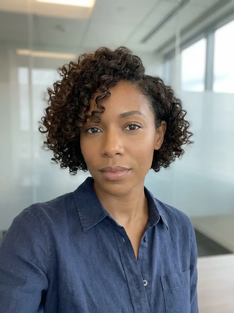 Side-Parted Tapered Bob