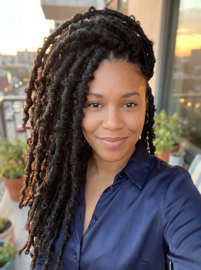 Side Swept Chunky Locs