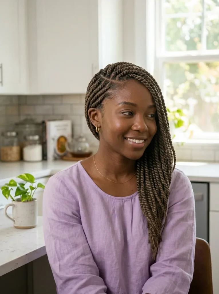 Side Swept Flat Twists