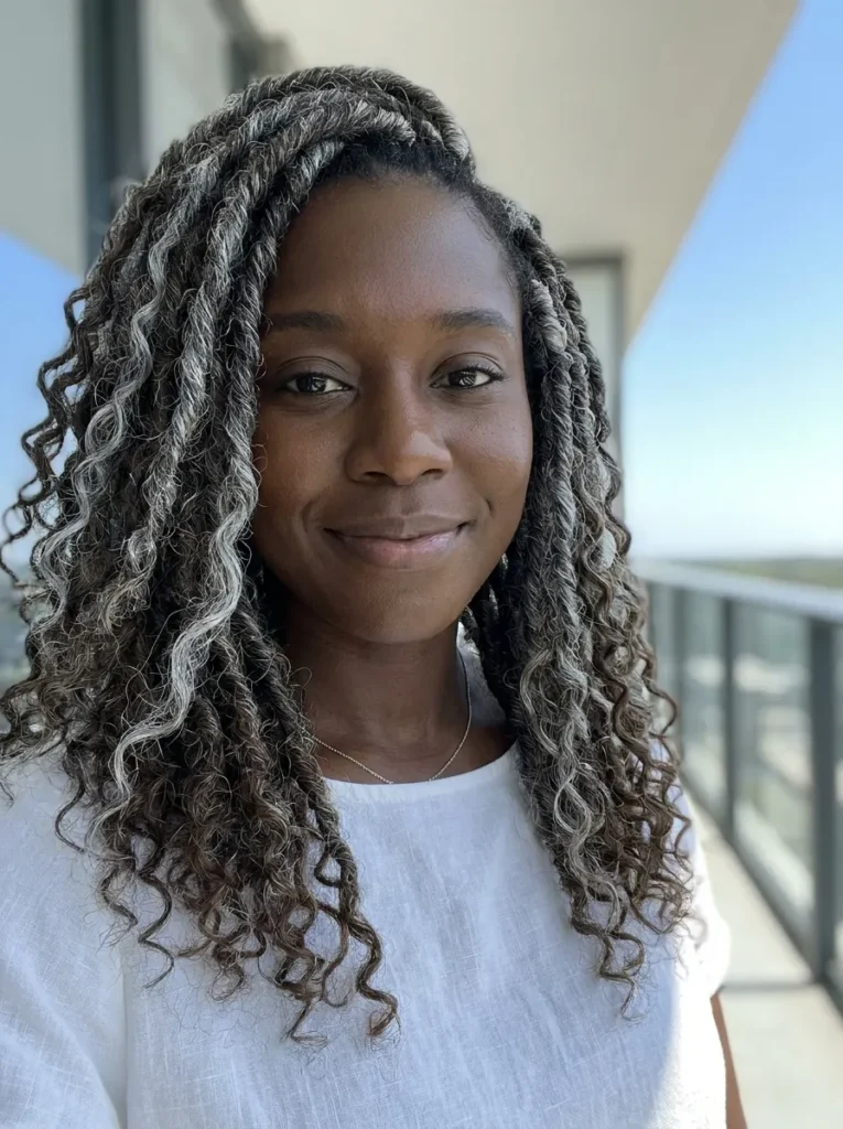Silver Grey Mix Locs