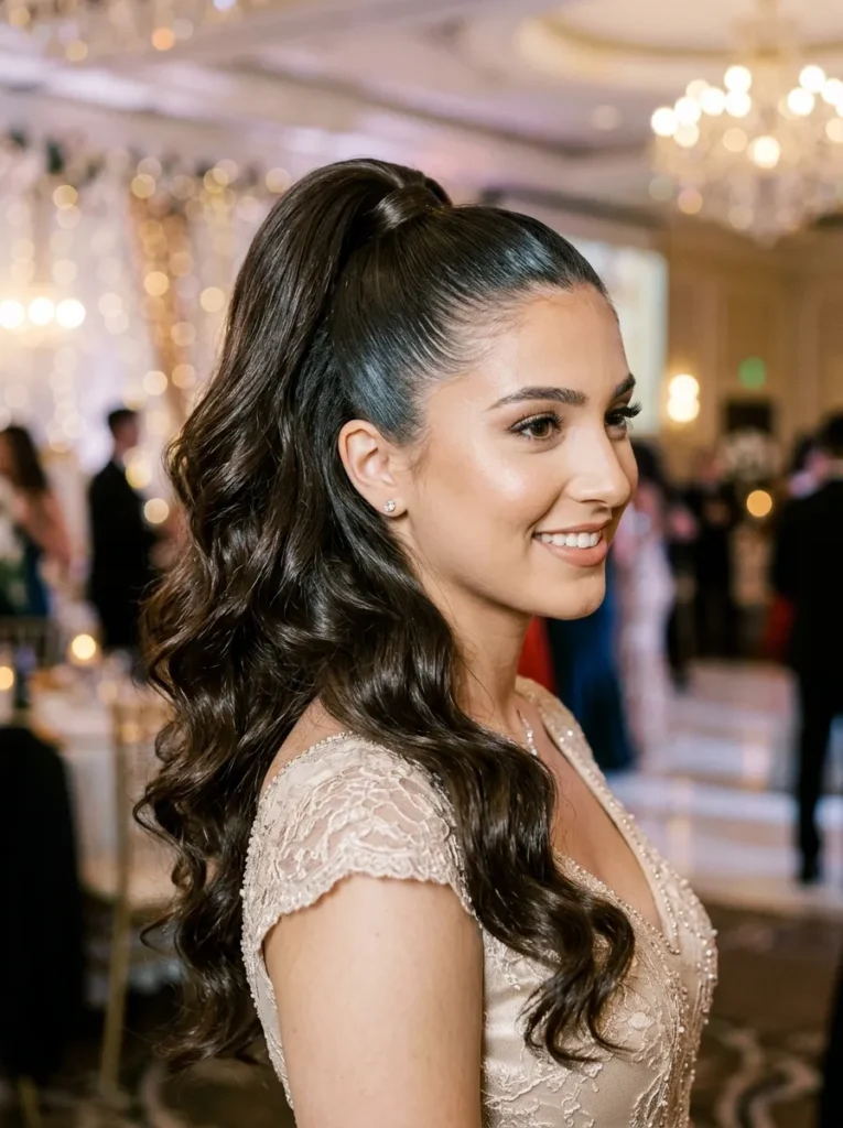 Sleek Ponytail Waves