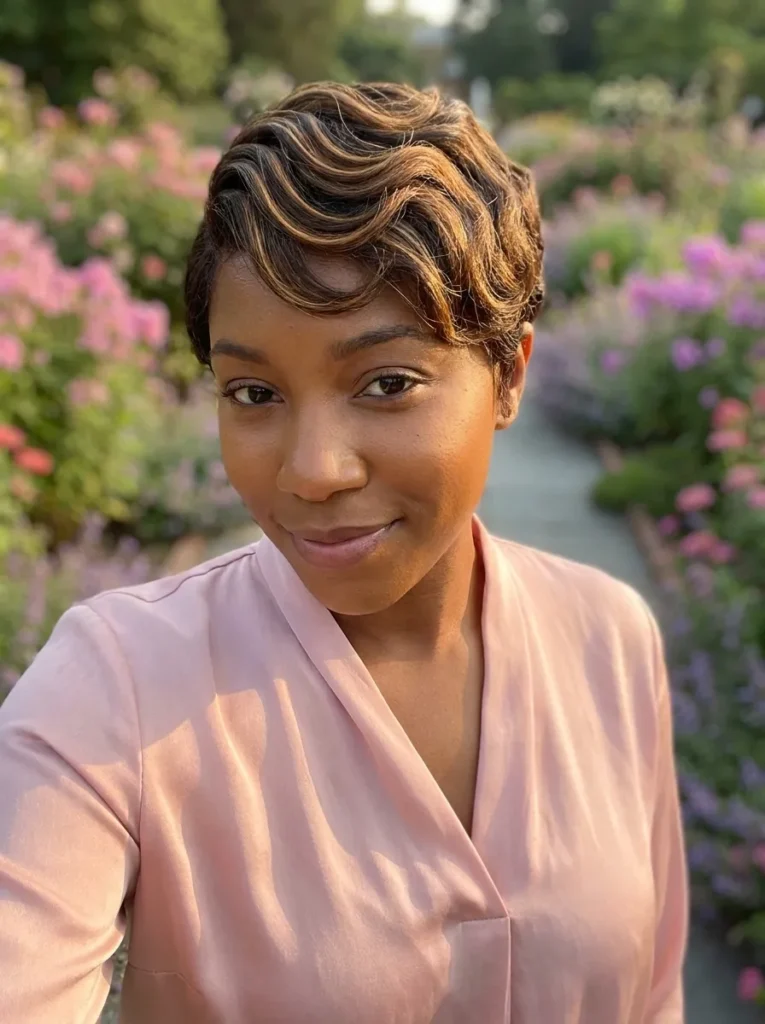 Soft Romantic Wavy Pixie