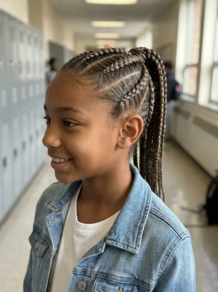 Stitch Cornrow Ponytail