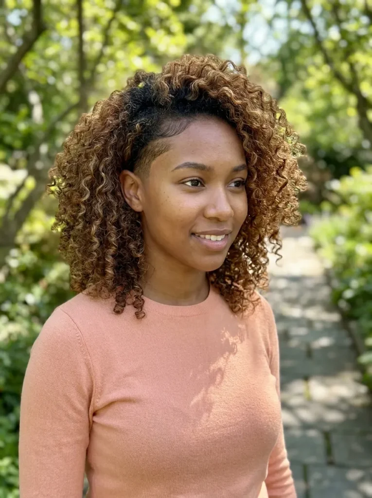 Temple Fade with Curls