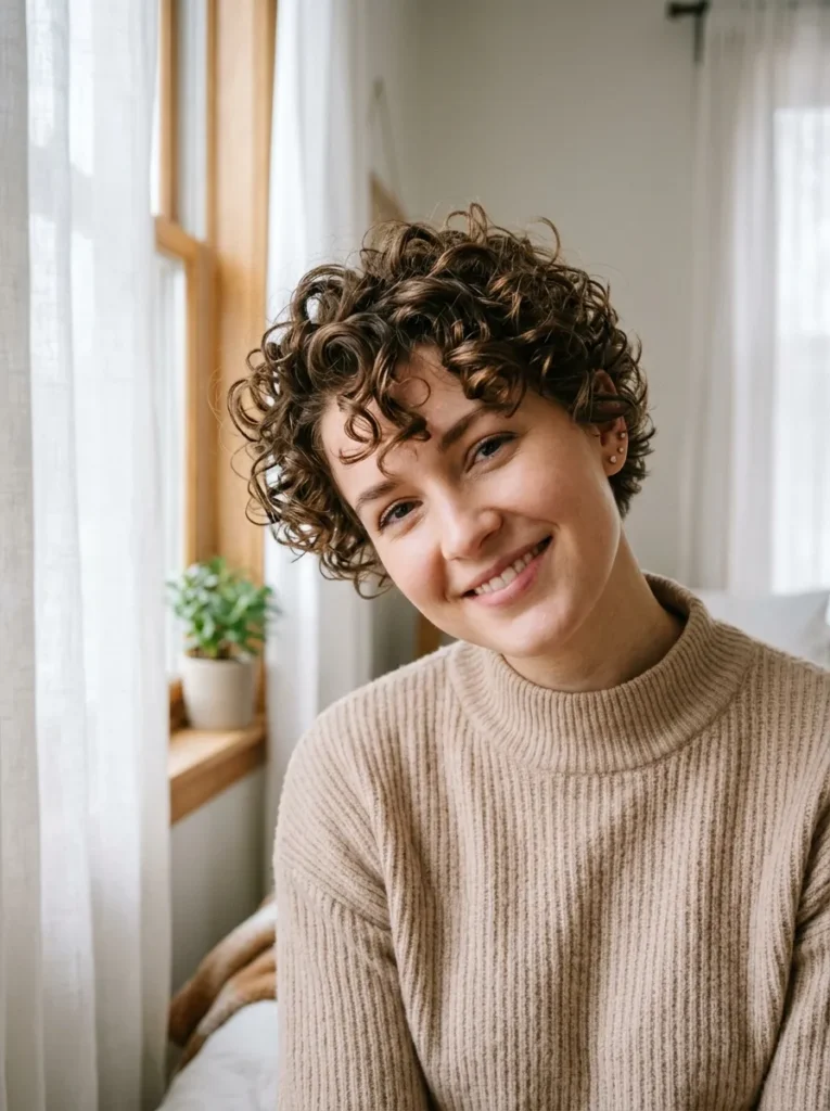 Textured Curly Pixie
