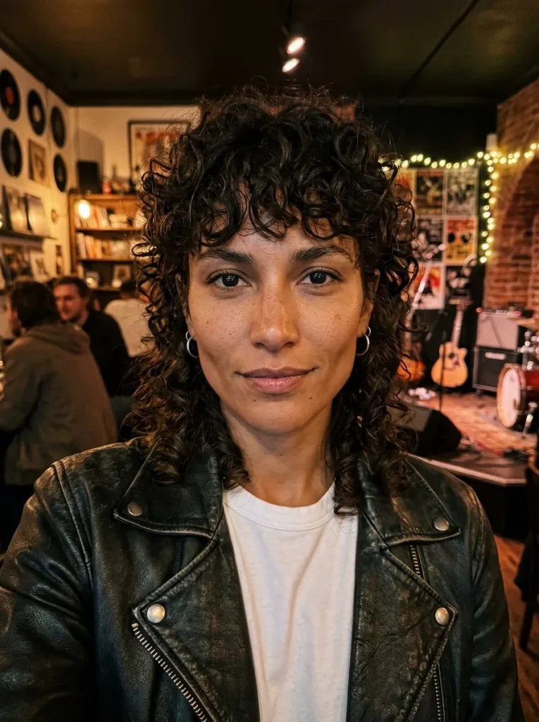 The Edgy Curly Mullet