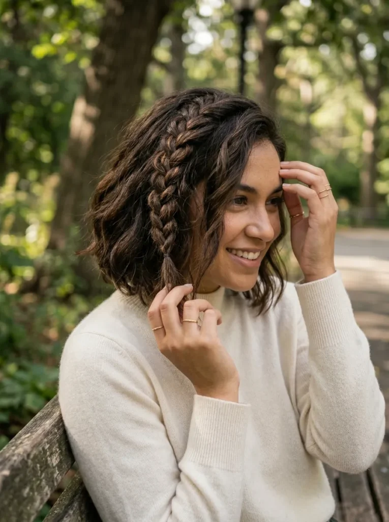 Tousled Braided Bob