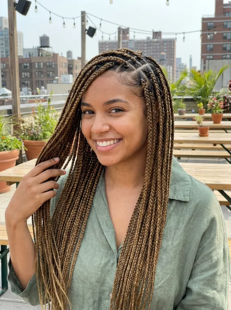 Triangle Box Braids