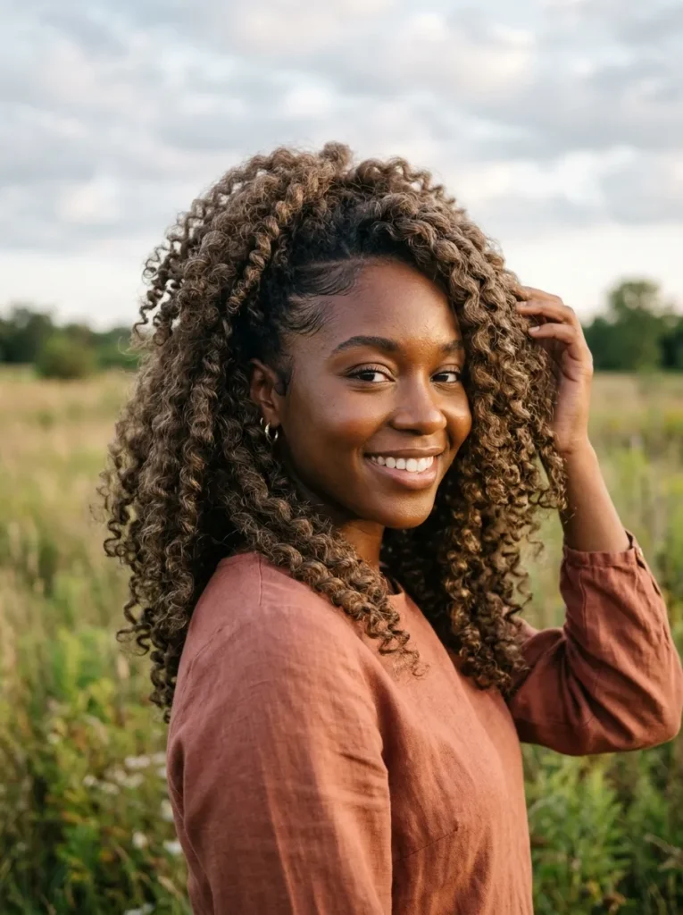 Twist Out Half Up
