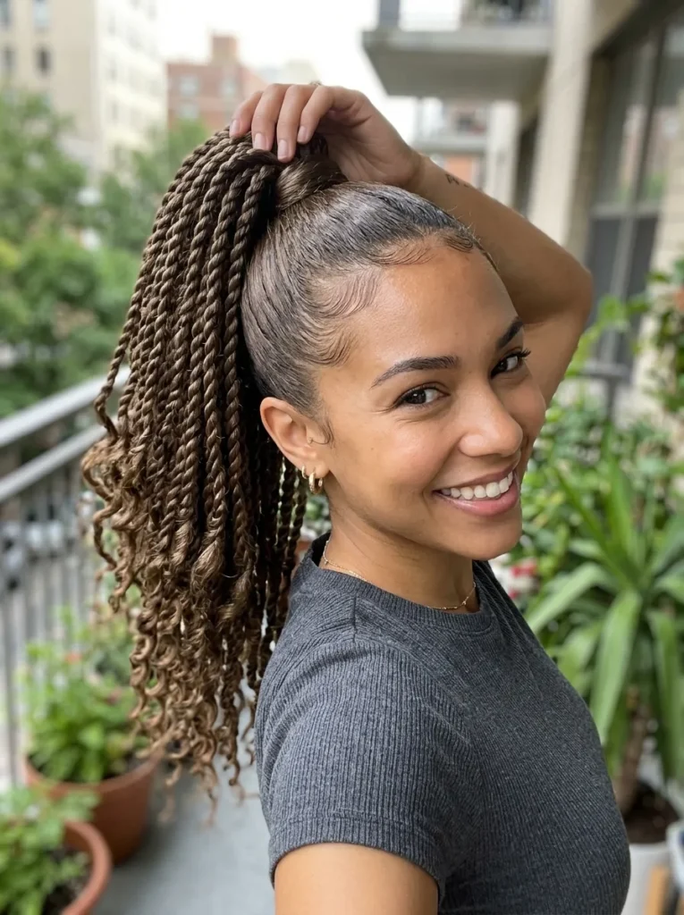 Twisted High Ponytail