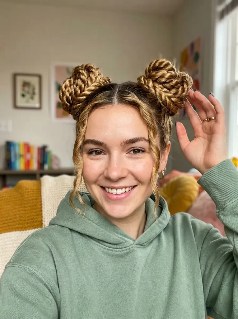 Twisted Space Buns