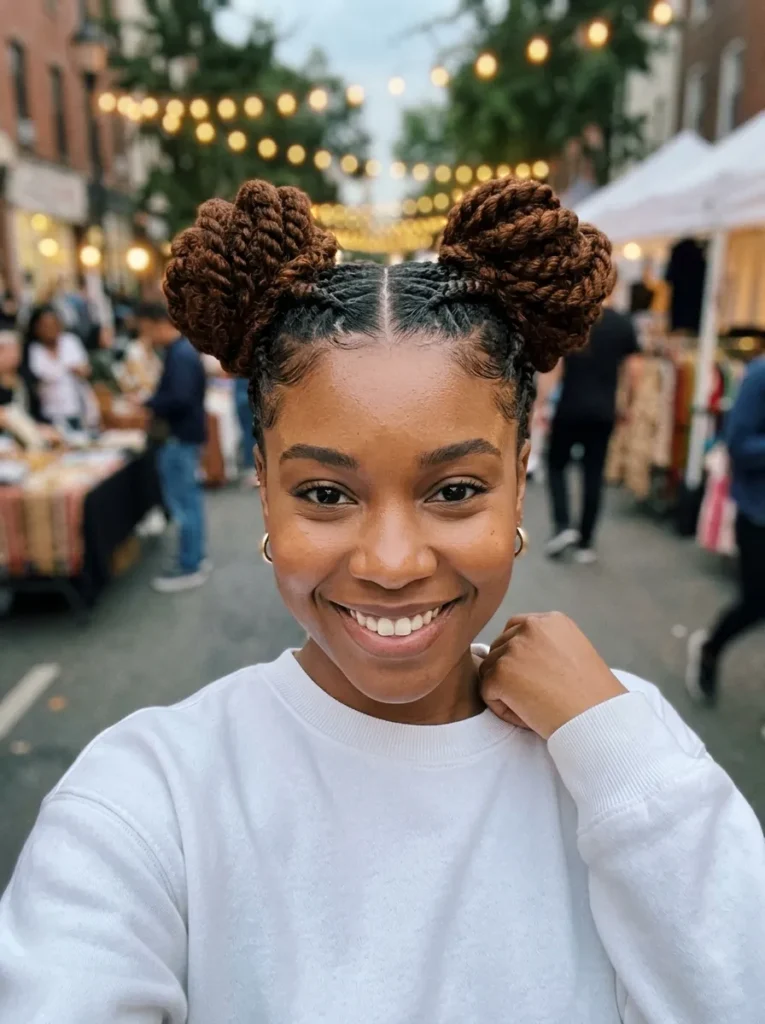 Twisted Space Buns