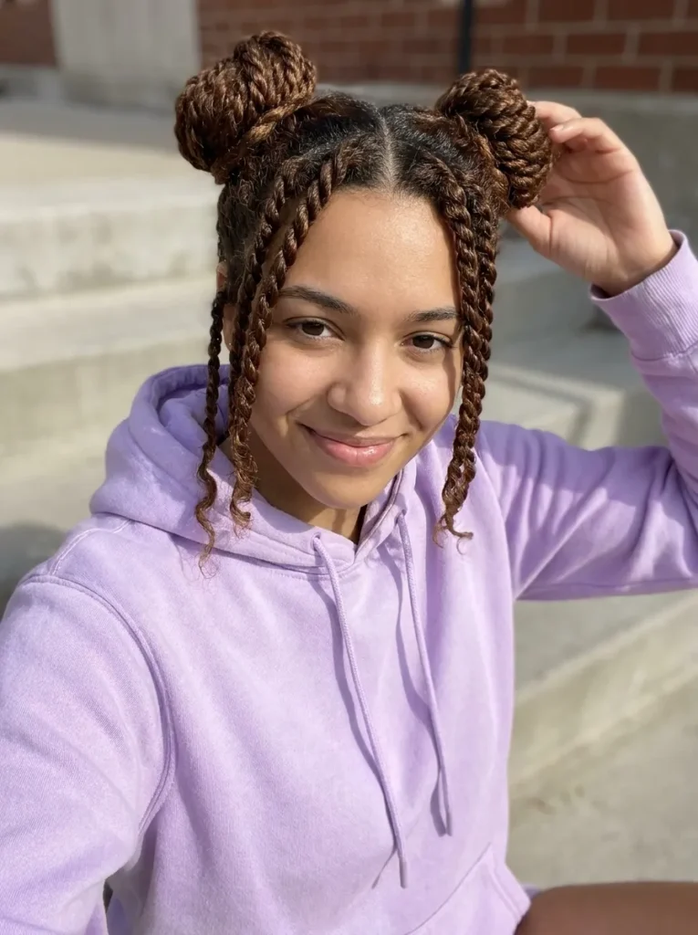 Twisted Space Buns