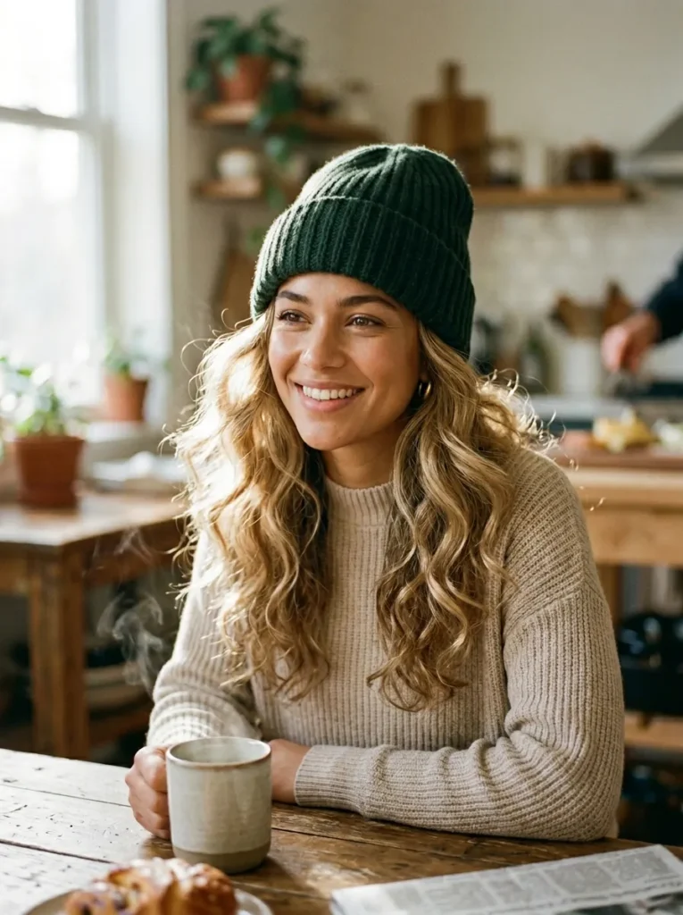 Voluminous Beanie Hair