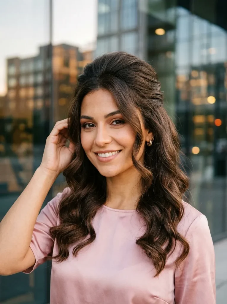 Voluminous Half Updo
