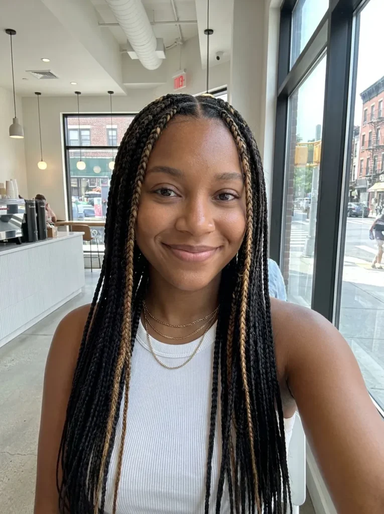 Waist-Length Blonde Blended Braids