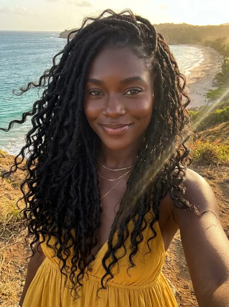 Waist-Length Wavy Locs