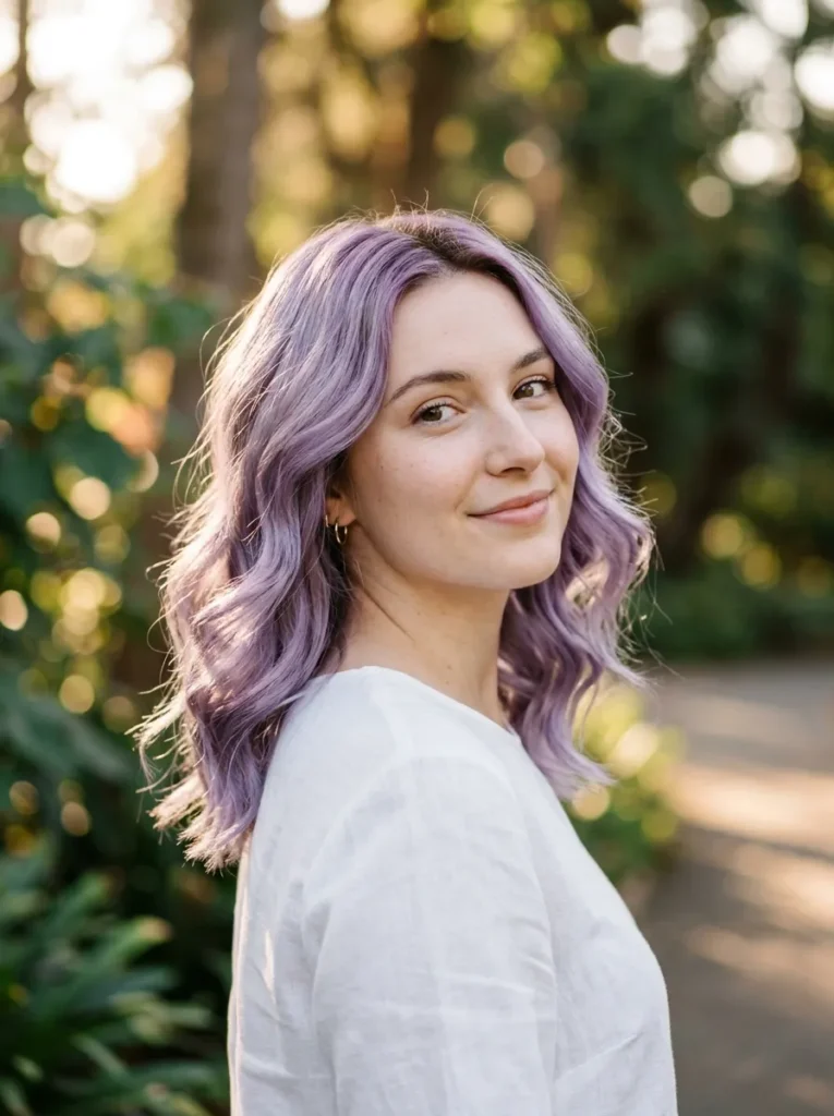 Wavy Lavender Lob