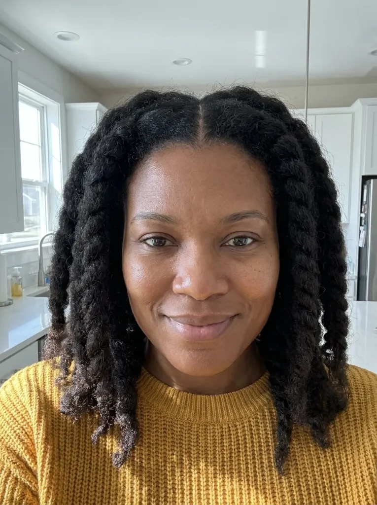 Zig Zag Parted Braid Out