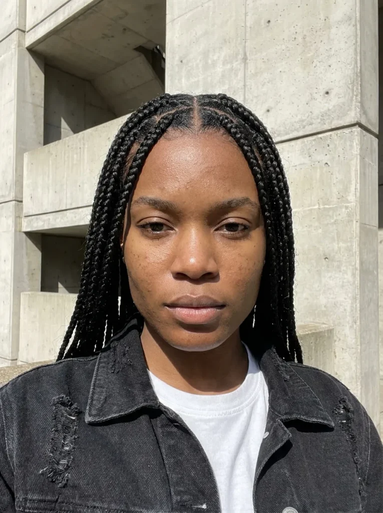 Zig Zag Parting Braids