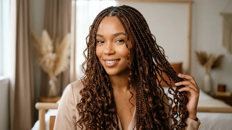 bohemian box braids