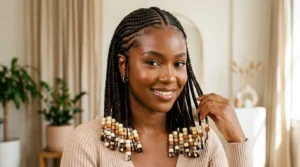 20 Pretty Braided Hairstyles With Beads for Black Girls