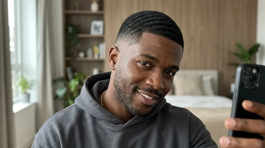 fade buzz cut for black men