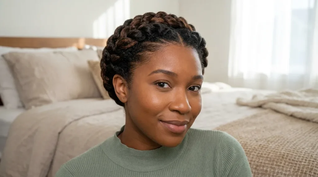 flat twists styles on 4c hair