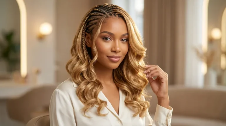 half feed in braids half quick weave
