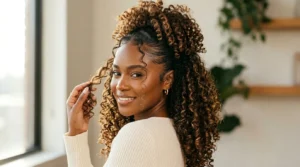 20 Half Up Half Down Hairstyles on Black Girls Ideas