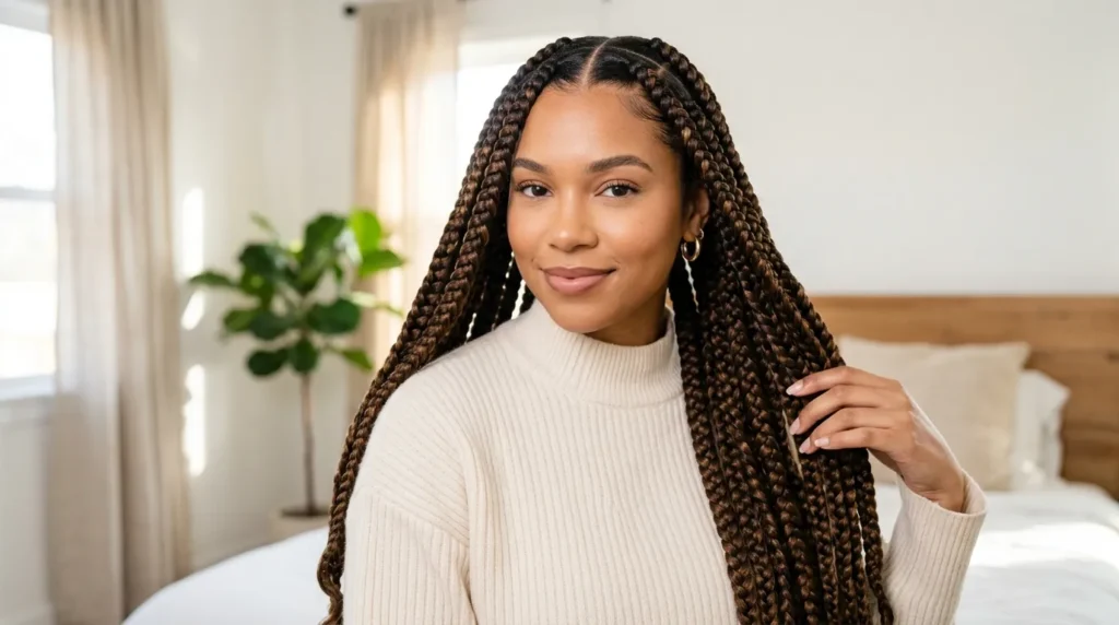 jumbo braids protective hairstyles for black hair