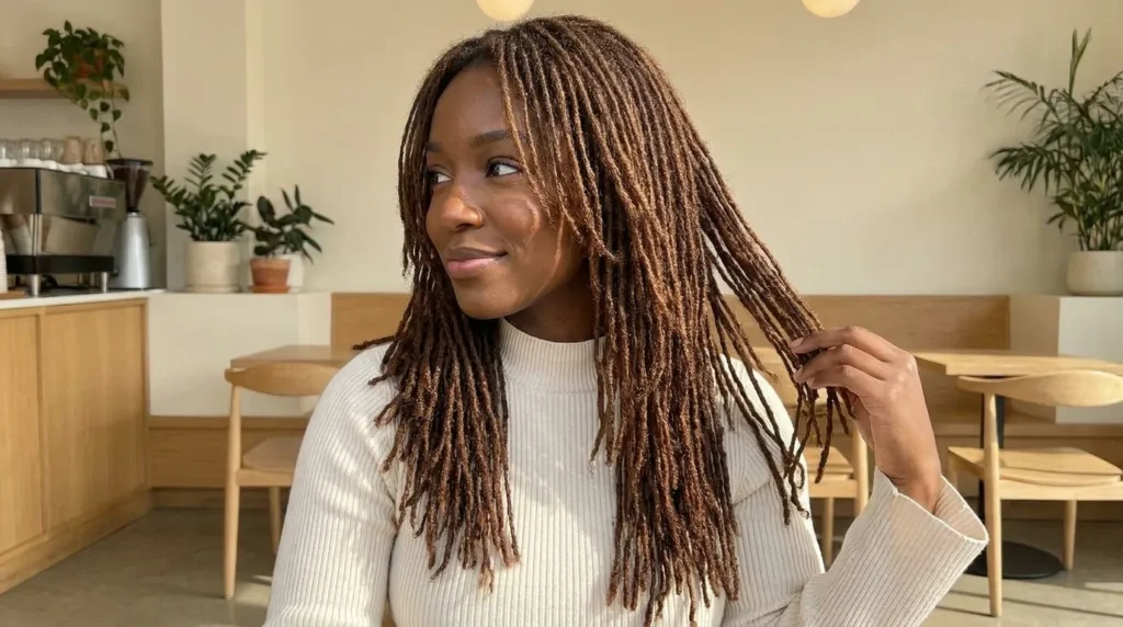 micro locs hairstyles on black women