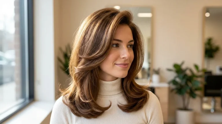 mid length hair blowout styles