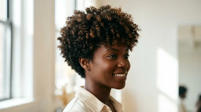 pixie cut curly hair on black women
