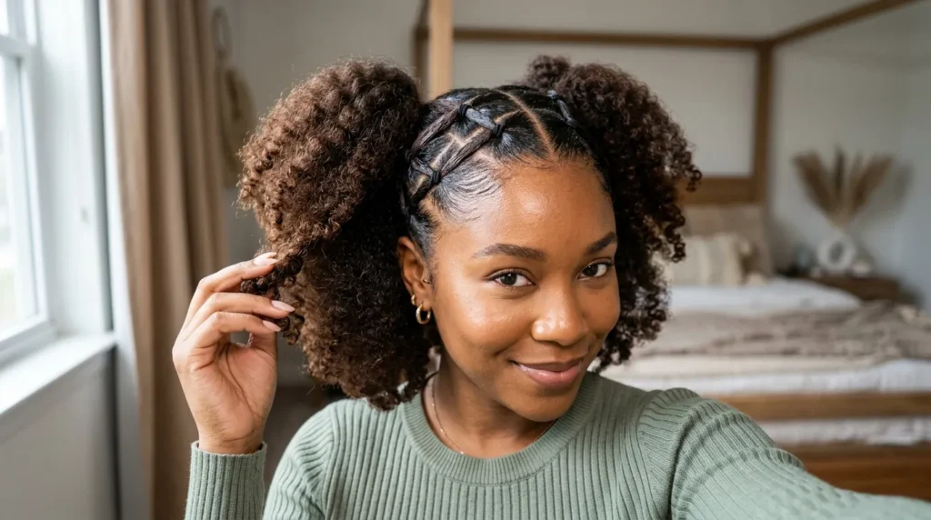 rubber band hairstyles on 4c hair