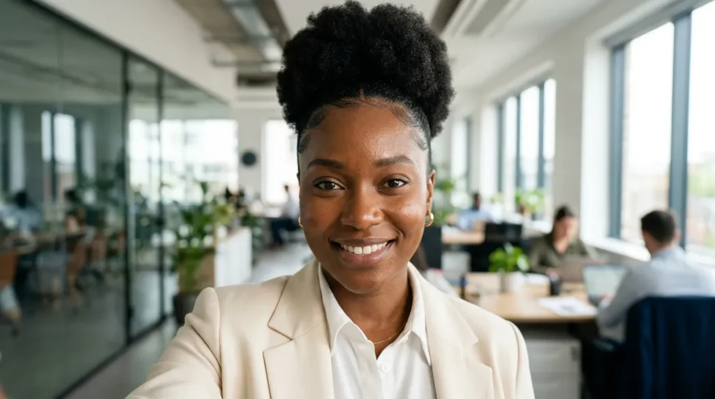 20 Polished Natural Hairstyles for Office Looks