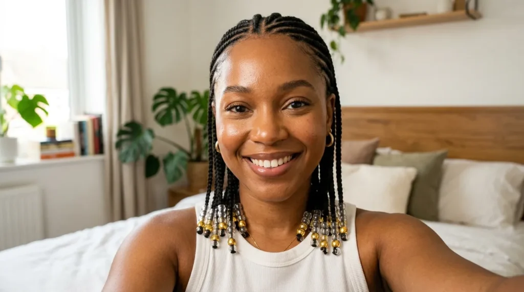 20 Stunning Cornrow Hairstyles With Beads for Black Hair