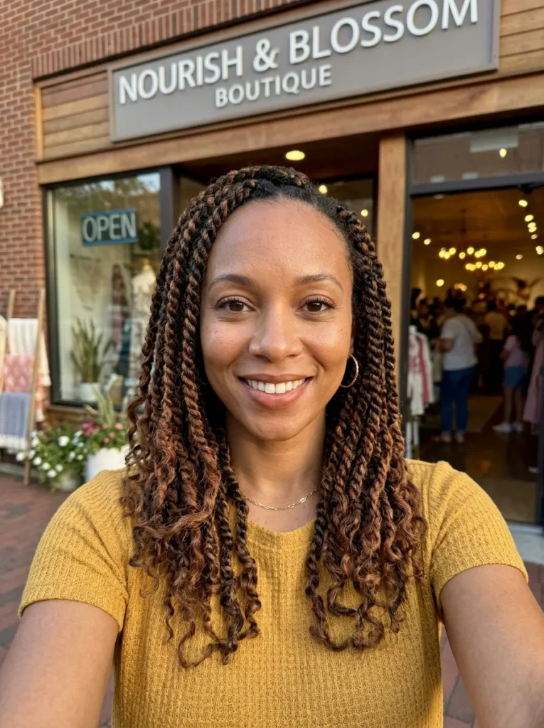 Auburn Mixed Senegalese Twists
