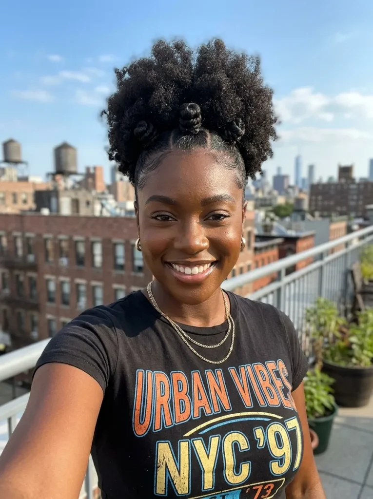 Bantu Knot Front Puff