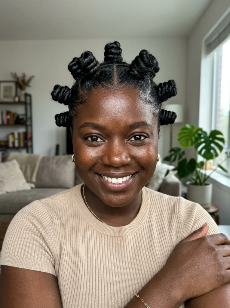 Bantu Knots Hairstyles on Natural Hair