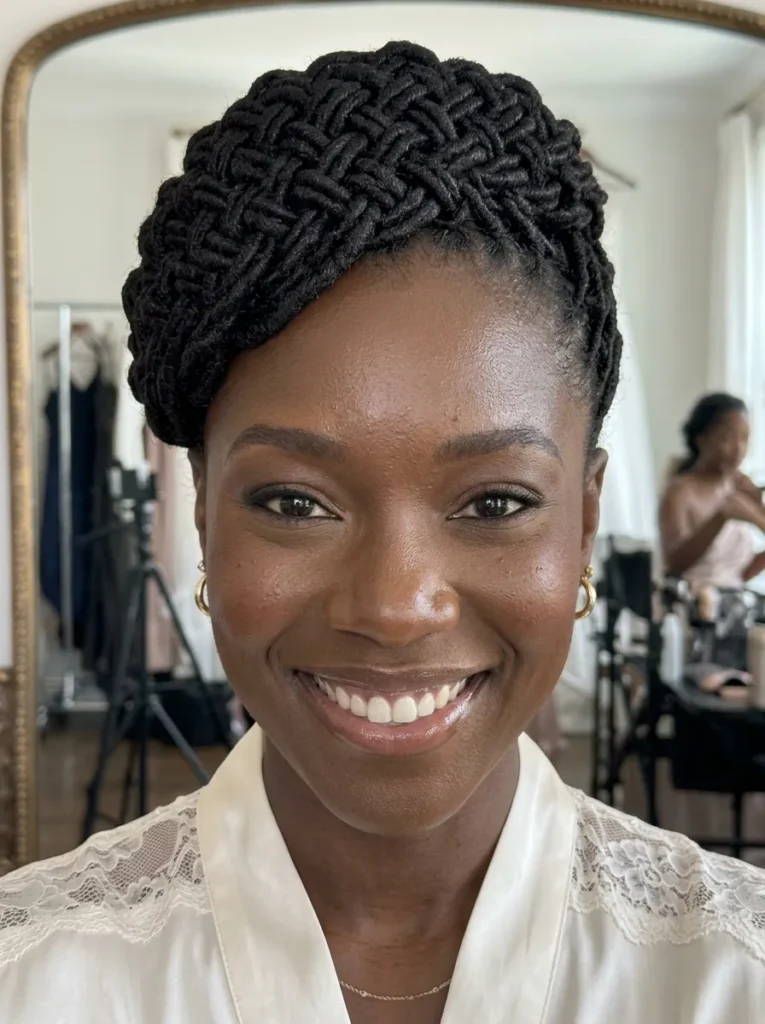 Basket Weave Loc Updo