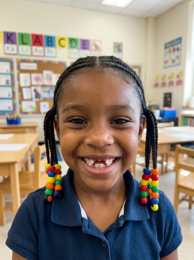 Beaded Cornrow Pigtails