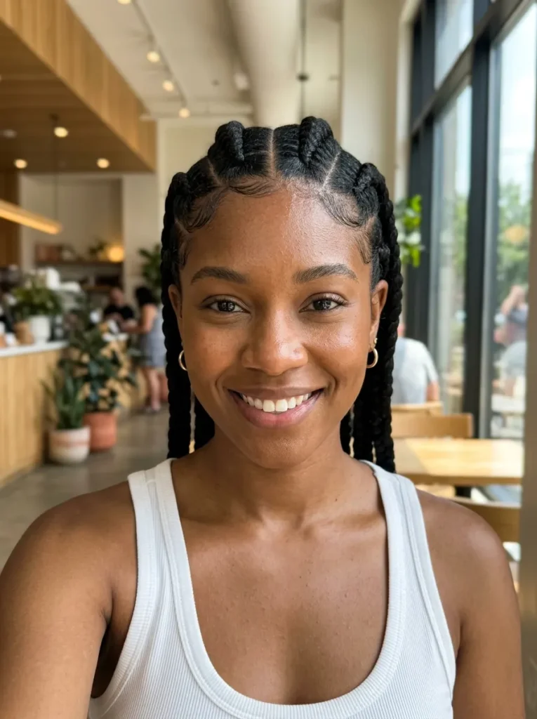Big Cornrows Hairstyles For Ladies