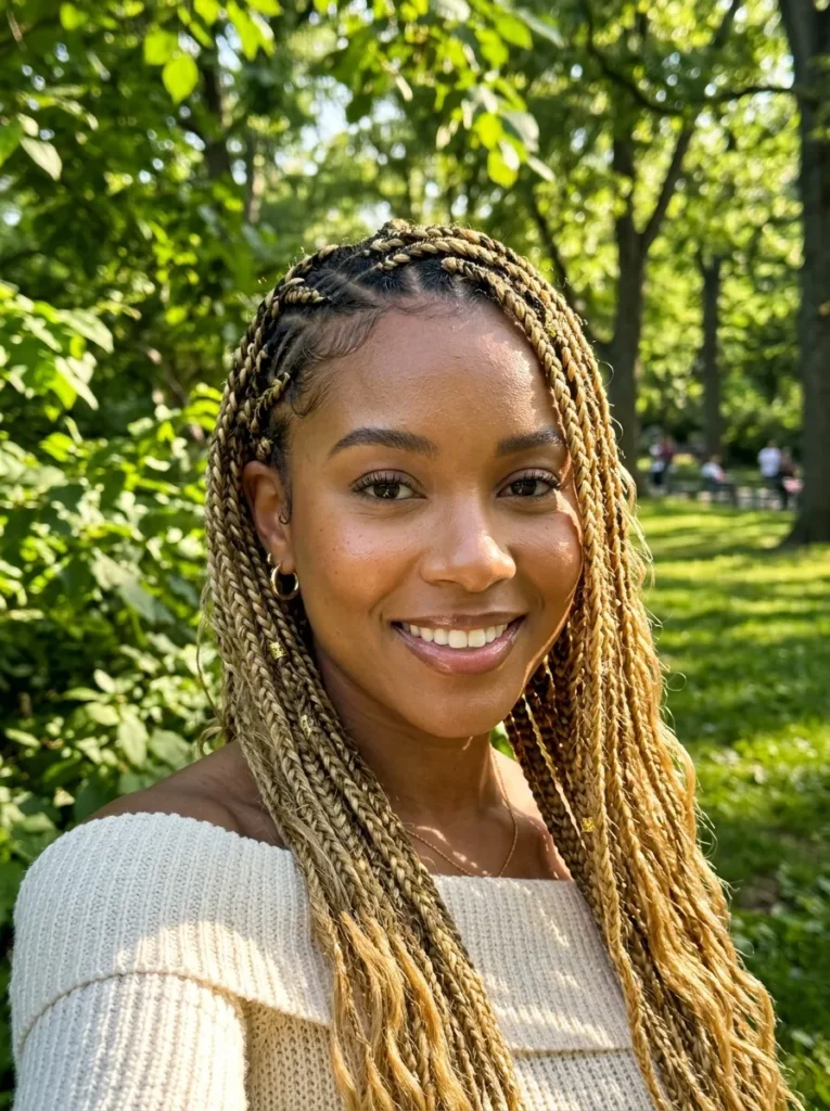 Blonde Highlighted Braids