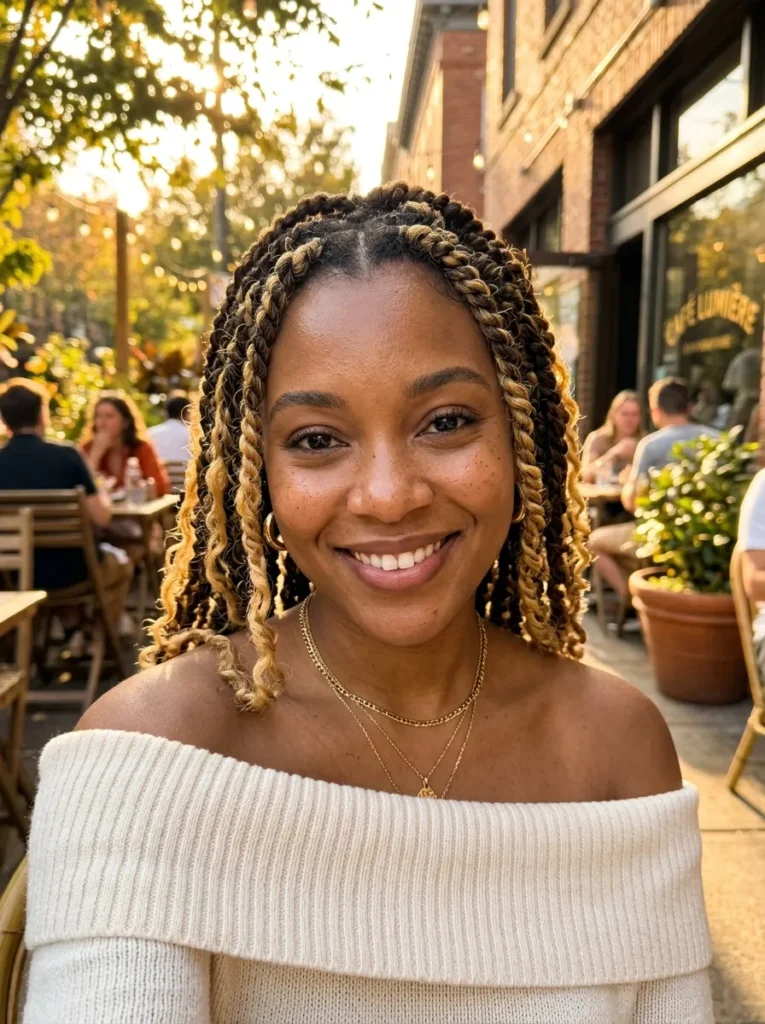 Blonde Highlighted Twists