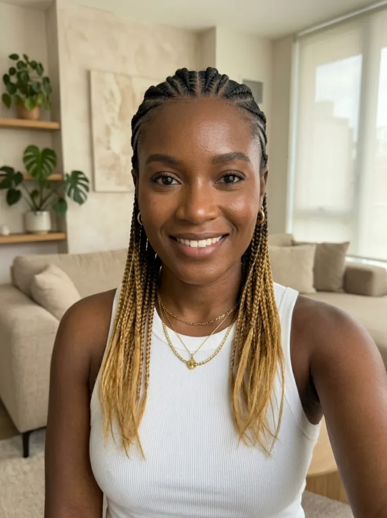 Blonde Ombre Cornrows